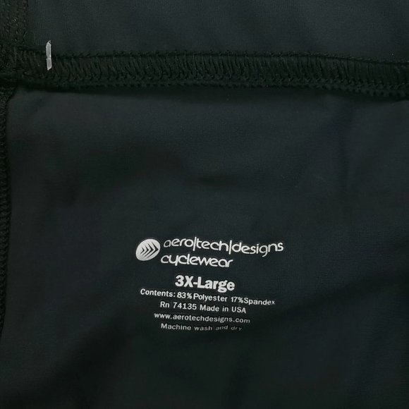 NWT Aero Tech Designs Mens Century Cycling Underwear Shorts Size 3XL Black - Picture 7 of 10